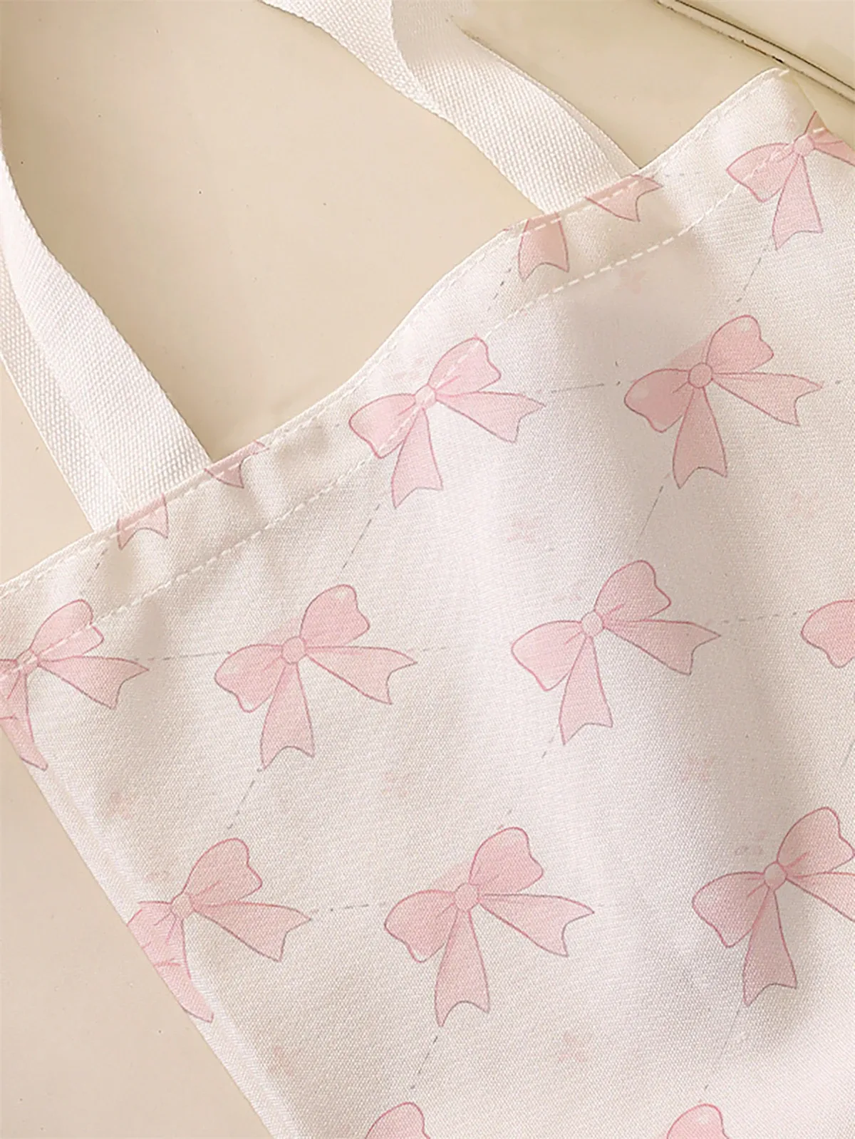 sac à main décontracté imprimé motif nœud, sac à dos réutilisable et tendance, sac à main multifonctionnel, sac de shopping en toile