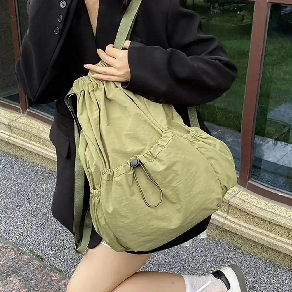 sac à dos léger à cordon de serrage, décontracté, unisexe, pour l'école, le sport, les voyages, grande capacité, imperméable