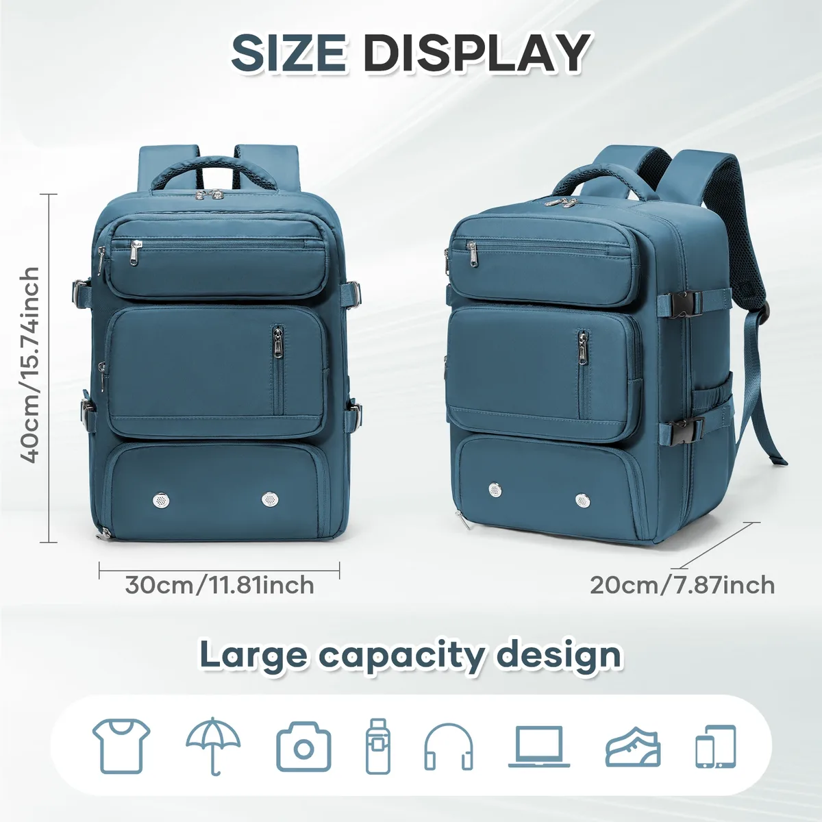 sac de cabine ryanair 40x30x20, sac à dos de voyage pour femmes et hommes, sac pour ordinateur portable, sac à dos pour bagages à main, sac de cabine pour avion, sac d'étudiant
