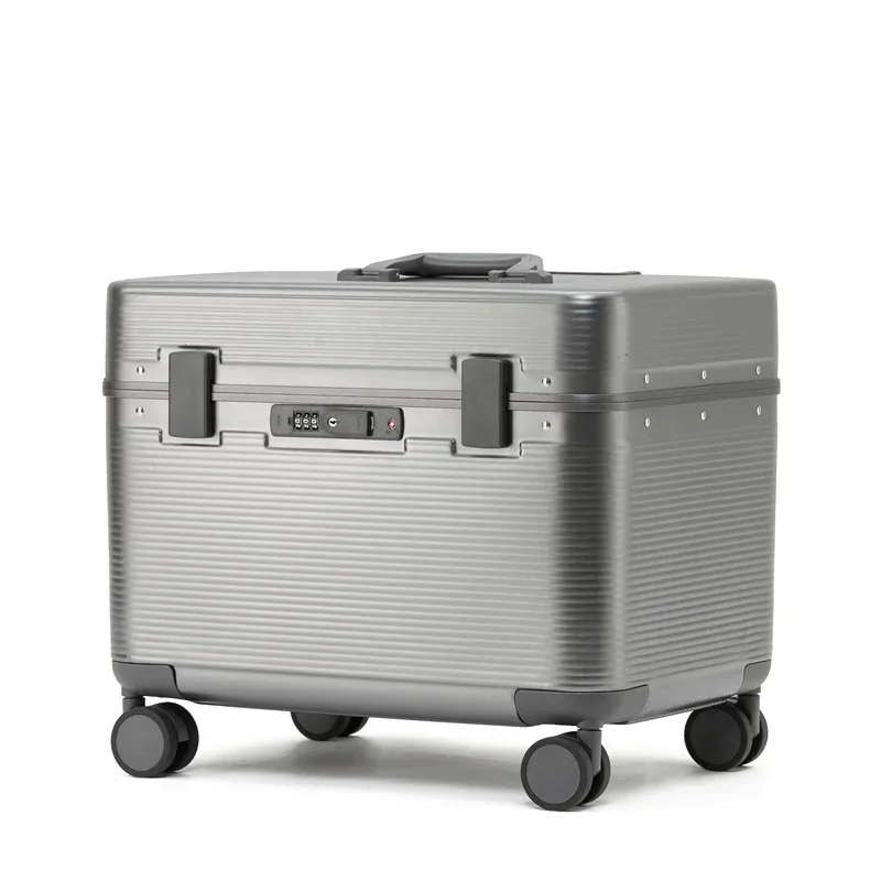 valise à roulettes bunnyfly 18" en alliage d'aluminium, valise de pilote pour appareil photo, sac de transport pour équipement photographique avec roues