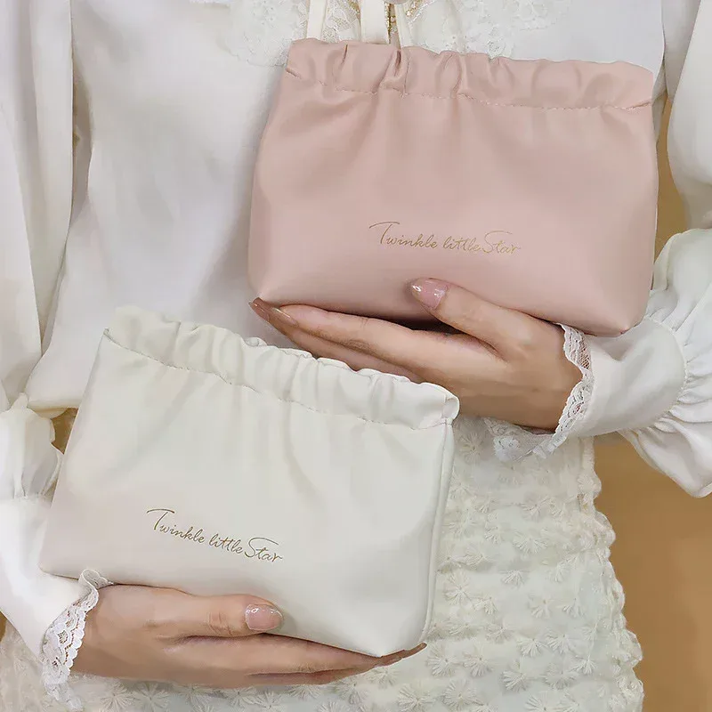 Petit sac à cosmétiques Portable en PU pour femmes, Mini organisateur de rangement de maquillage de rouge à lèvres Simple pour femmes, rangement numérique de bijoux clés