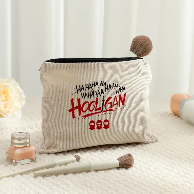trousse de toilette en velours côtelé arirang 2.0 world tour 2026 pour femme, sac de rangement multifonction léger, cadeau pour fans kpop de l'album haha