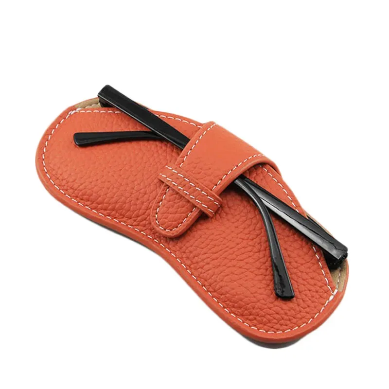 étui à lunettes en cuir véritable avec lettres personnalisées, sac à lunettes portable pour myopie, sac de rangement pour lunettes de soleil, housse de protection simple