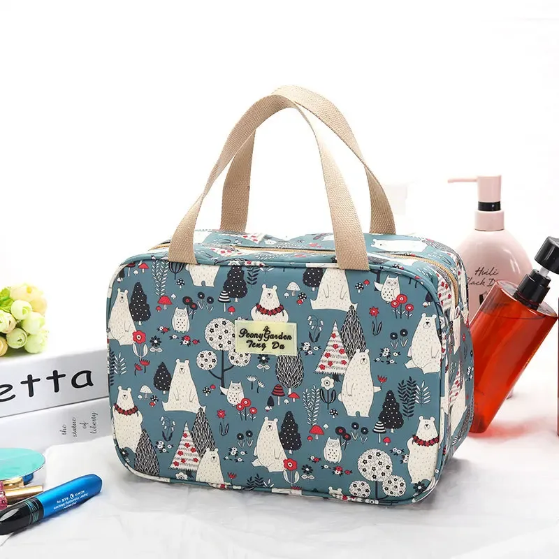 grande trousse de toilette portable de grande capacité, étanche, pour le voyage et les activités de plein air, pour articles de toilette et de douche