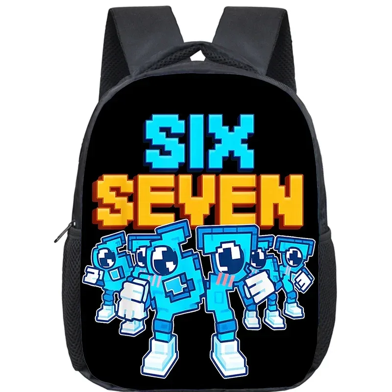 sac à dos orthopédique pour enfants, motif dessin animé, pour la maternelle, pour filles et garçons, avec les chiffres amusants 6 et 7, mochila meme 6 7