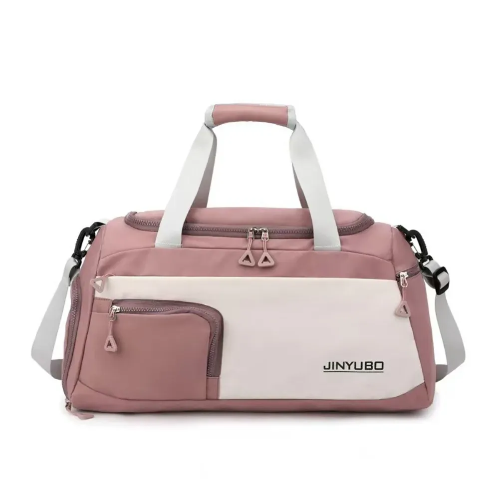 sac de voyage oxford robuste en nylon pour courtes distances, sac de sport multi-couches de couleur unie, grande capacité, sac à main de fitness