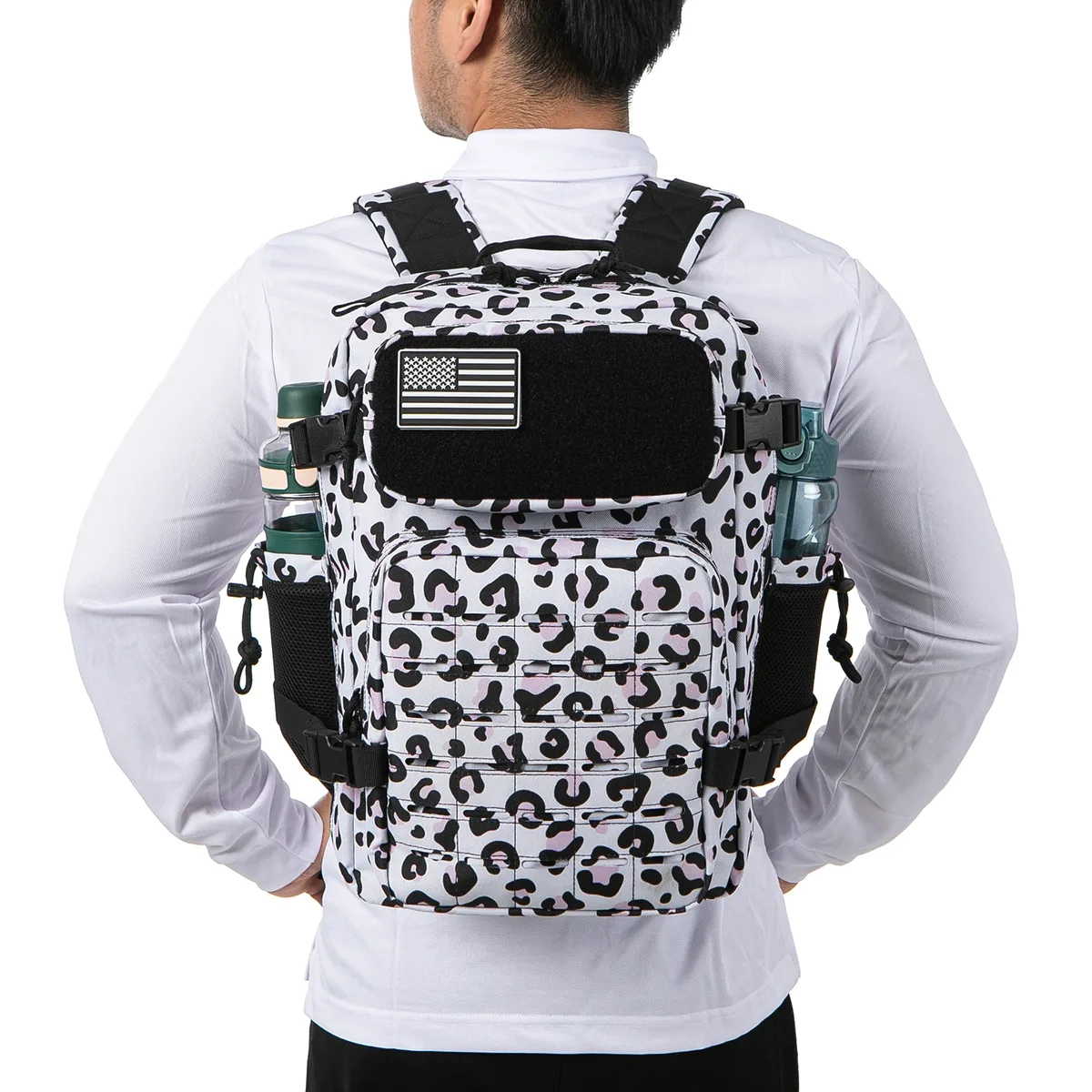 sac à dos tactique 25l pour hommes, sac de survie découpé au laser, petit sac de randonnée, sac de sport, sac à dos de randonnée avec deux porte-gobelets
