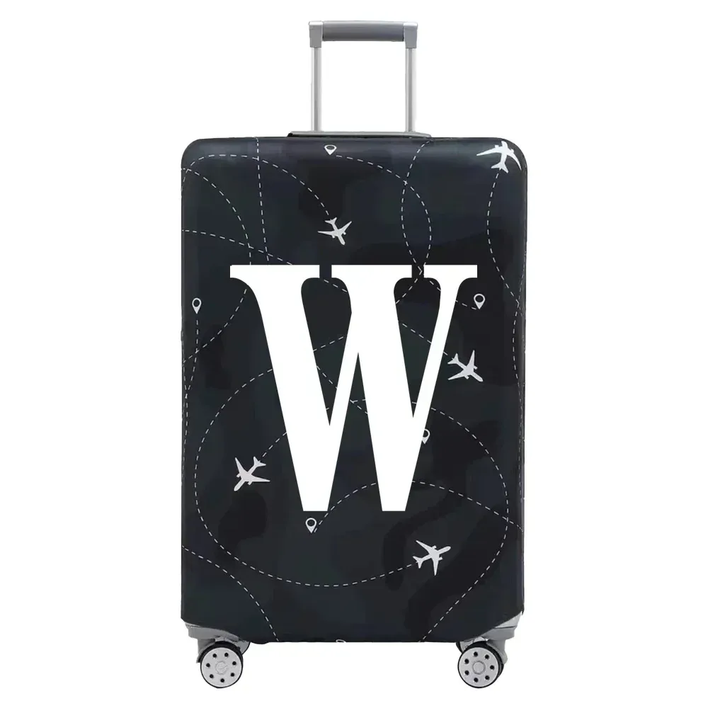 juste de protection en tissu pour bagages, housse anti-poussière anti-rayures, valise trempée pour sac de 18 à 32 pouces, lettre blanche, accessoires de voyage