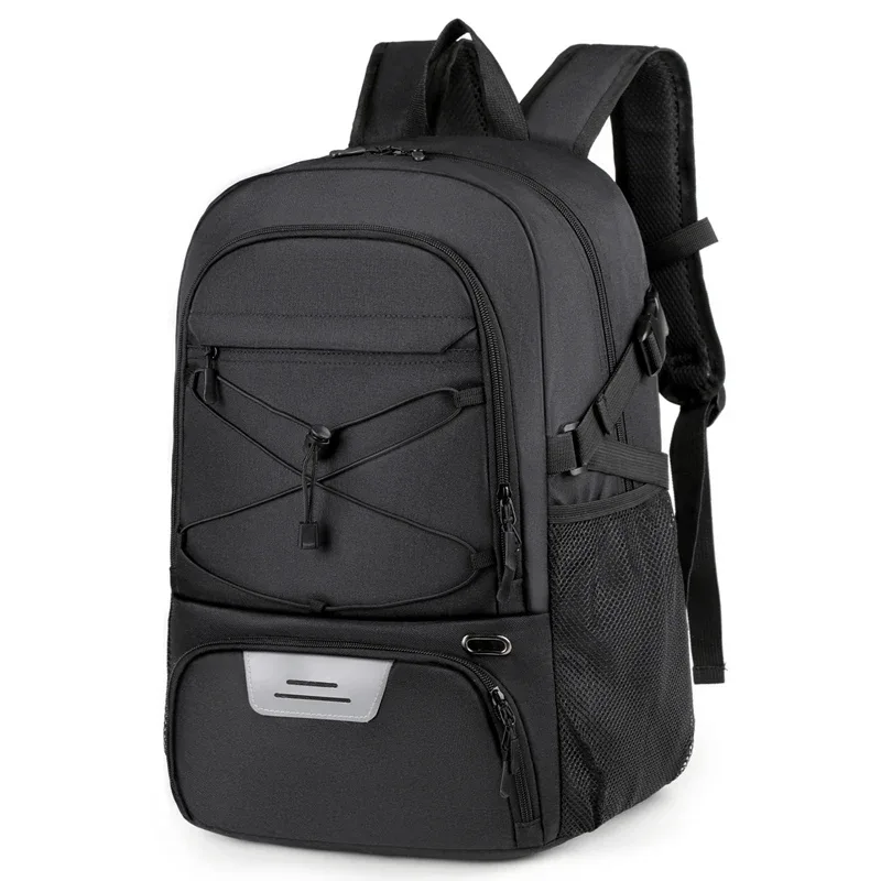 sac de sport à bande réfléchissante pour ordinateur portable 15.6 pouces, pour hommes et femmes, sac à dos de basket-ball de sport 35l avec compartiment à chaussures
