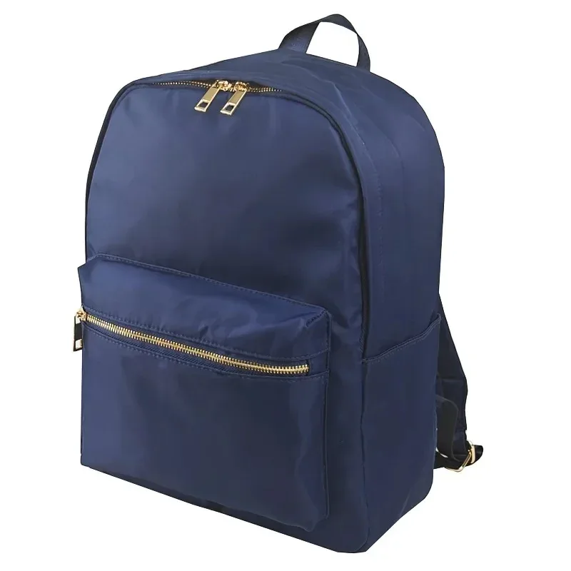sac à dos en nylon imperméable grande capacité style simple, sac d'école décontracté, pochette de rangement pour les voyages et les activités de plein air