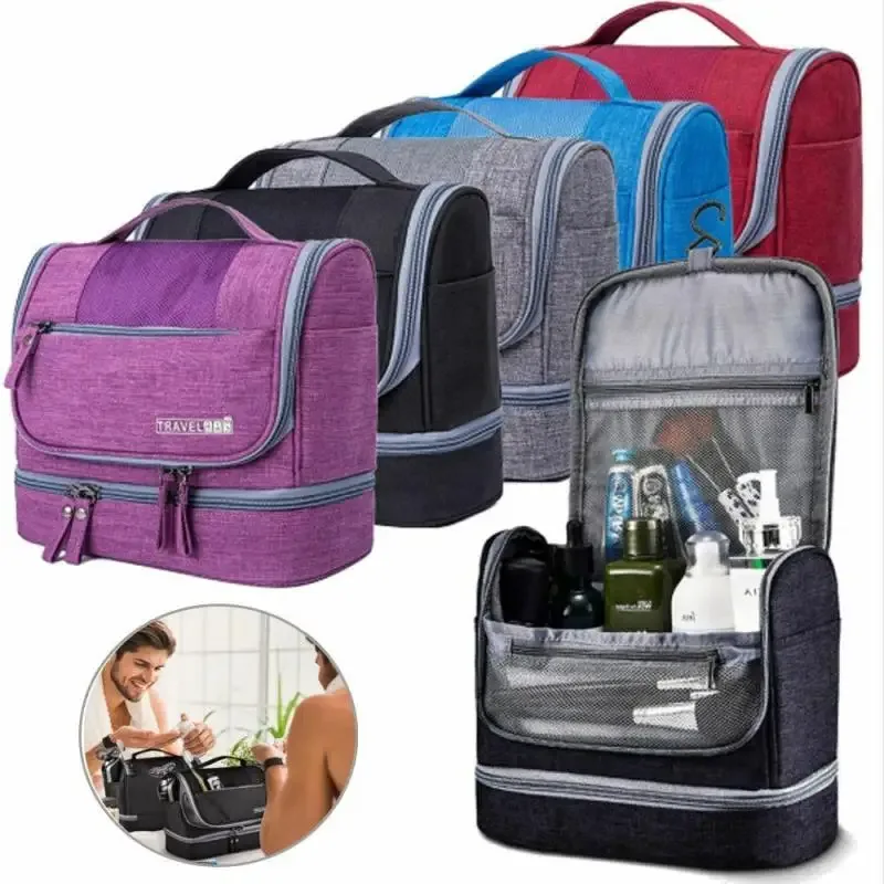 oxford-trousse de maquillage de voyage pour hommes et femmes, trousse de toilette lavable, accessoires de la présidence