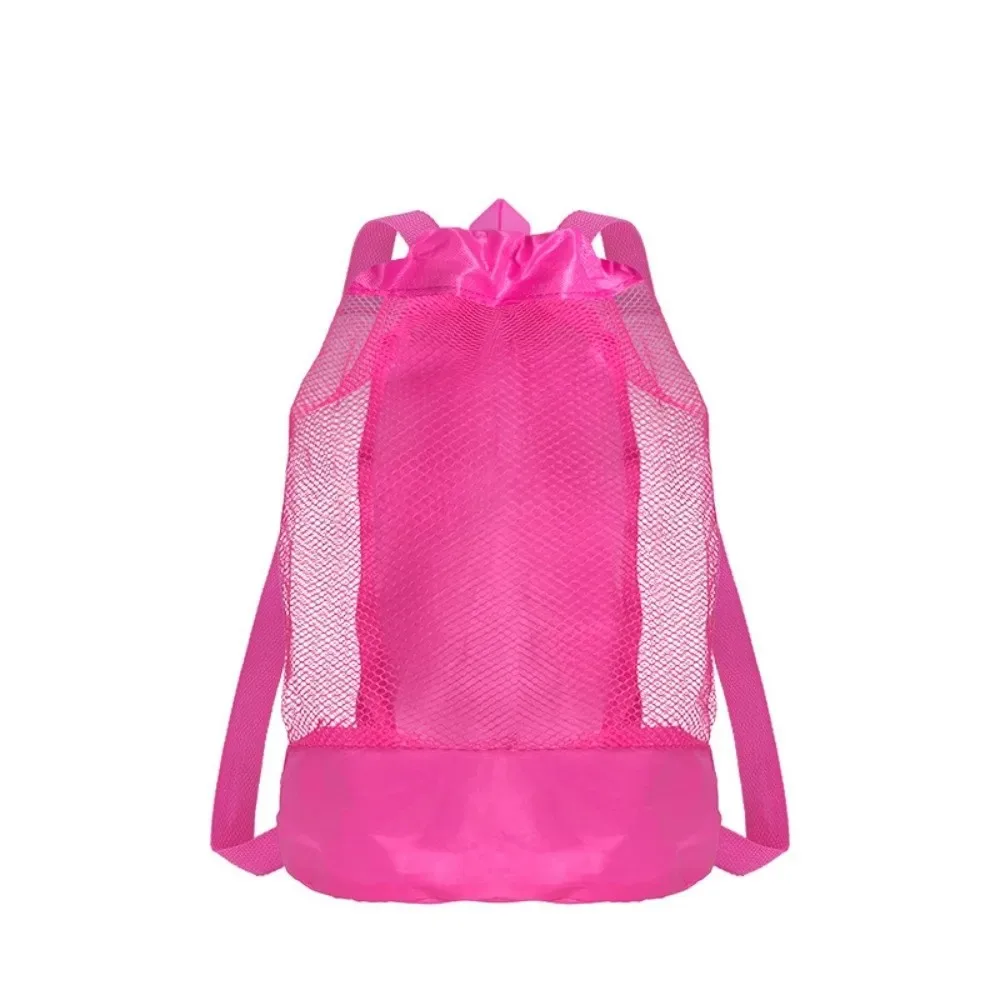 sac à dos de plage résistant au sable, fermeture à cordon extra-large, sacs de rangement de plage, sangles réglables, sacs à dos en filet de voyage