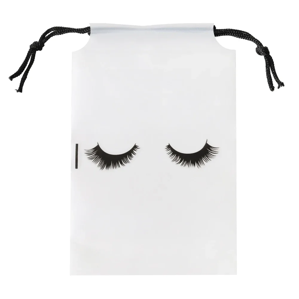 sacs de rangement pour soins post-cils, 30 pièces, avec cordon de serrage, pochette d'emballage de voyage en plastique eva étanche, accès aux extensions de cils