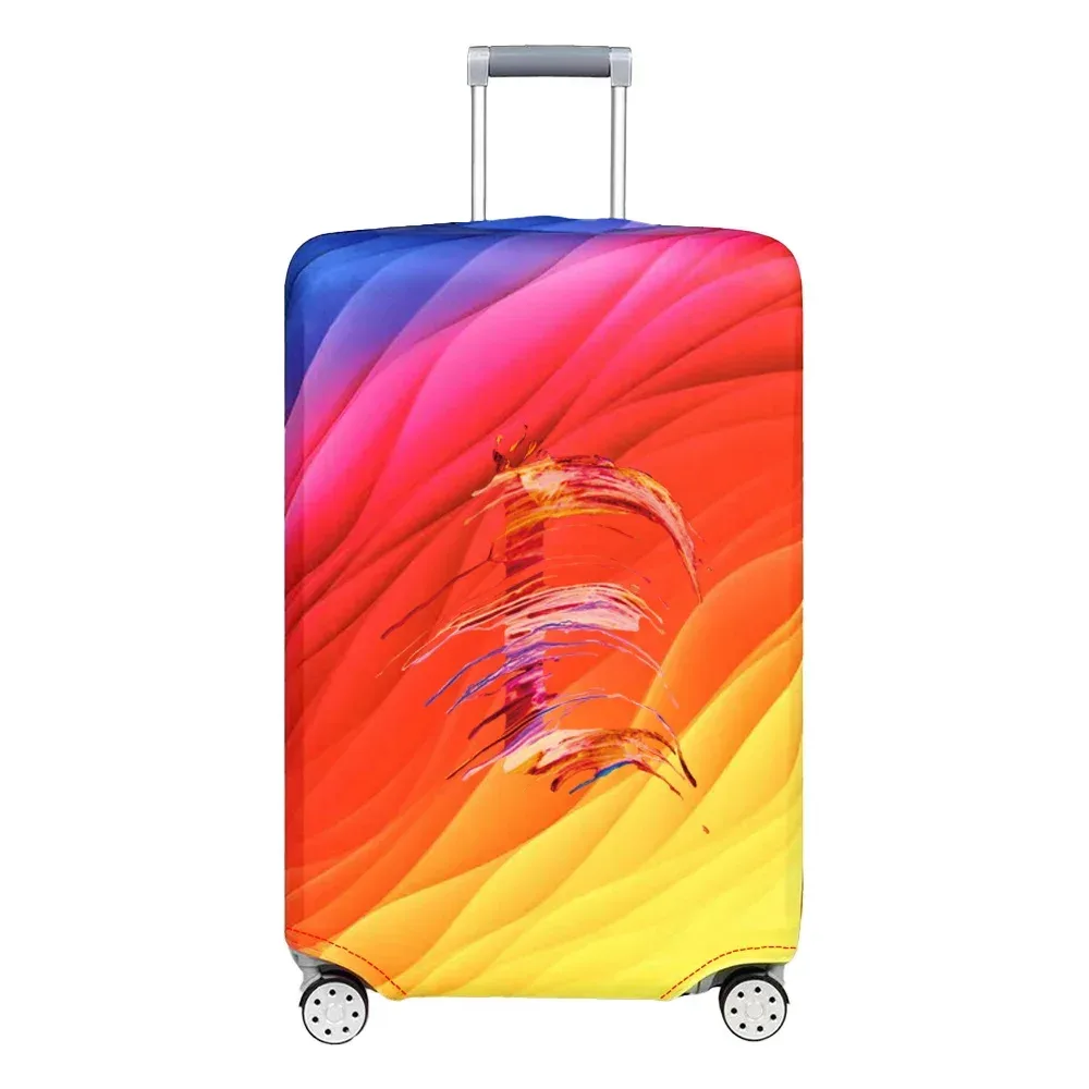 juste de bagage de voyage, housse de protection, motif de lettre de peinture, tissu de commande anti-poussière, étui à bagages, 18-32 po