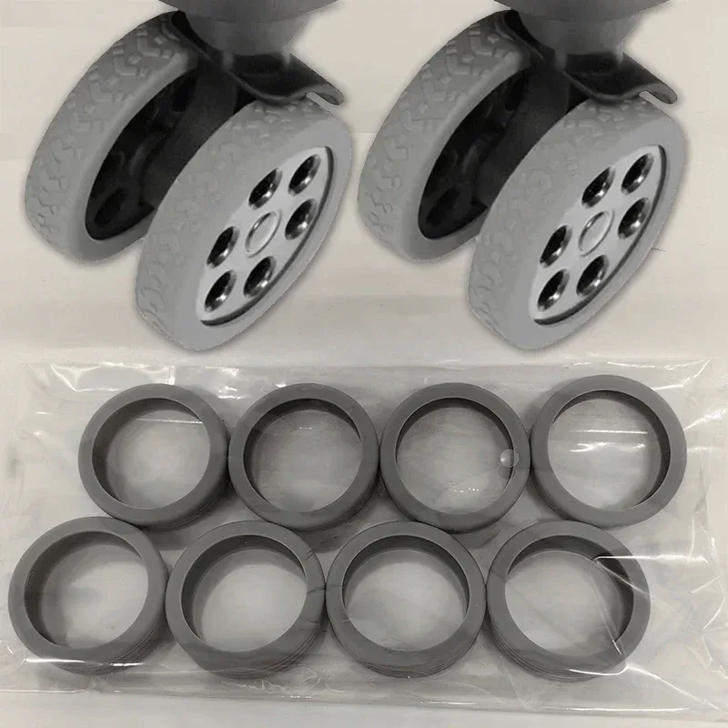 protège-roues de bagages en silicone, couvre-roulettes anti-bruit, accessoires de valise de voyage