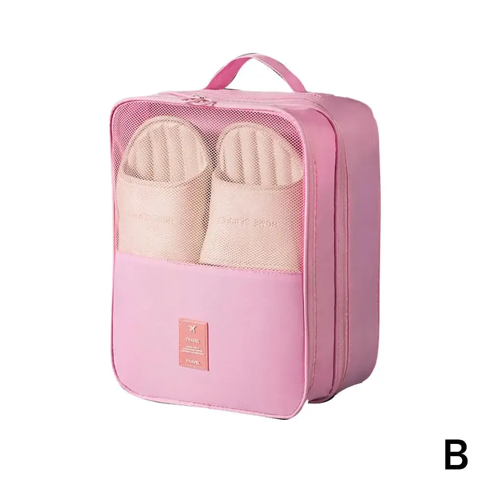 sac à chaussures de voyage en tissu oxford, organisateur de rangement multifonctionnel à 3 couches, pochette à chaussures portable et étanche pour voyage