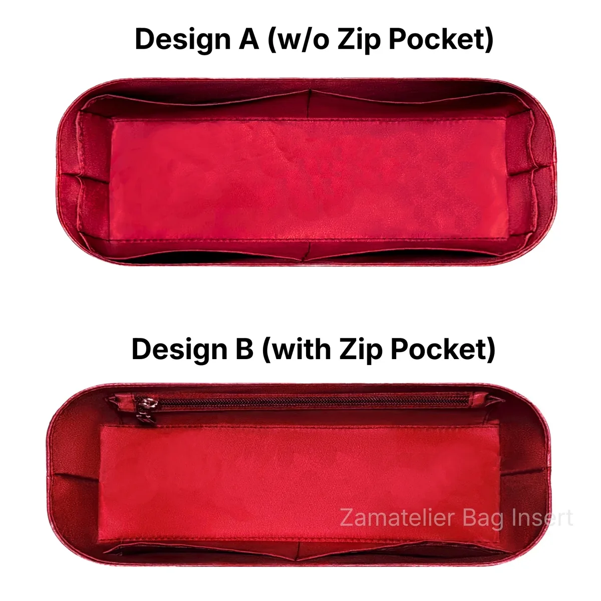 insert en soie pour sac l.v multipass, organisateur de sac fourre-tout en satin, doublure de sac de shopping avec poche zippée et base structurée