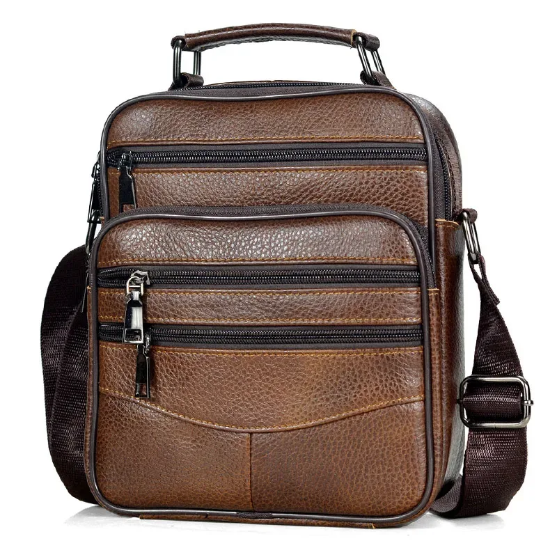 mode chaude hommes sacs de messager sacs à main en cuir véritable pour homme marque de luxe mâle sac à bandoulière pour mini pad garçon sac à bandoulière