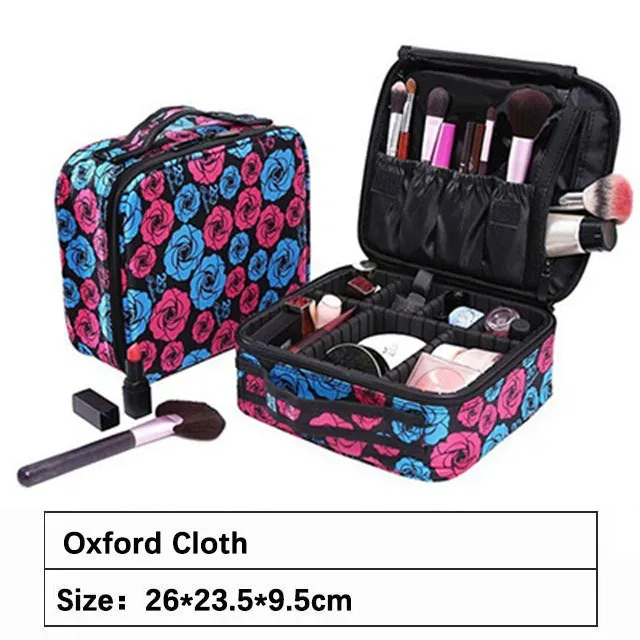 trousse de maquillage professionnelle de marque féminine, organisateur de cosmétiques d'esthéticienne à la mode, boîte de rangement, valise à outils pour ongles, sac de maquillage pour femmes