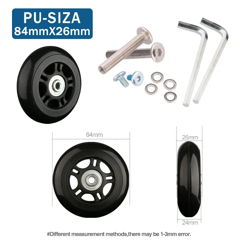 roues de remplacement universelles pour bagages de voyage, accessoires de réparation de valise, à la mode, 360 spinner