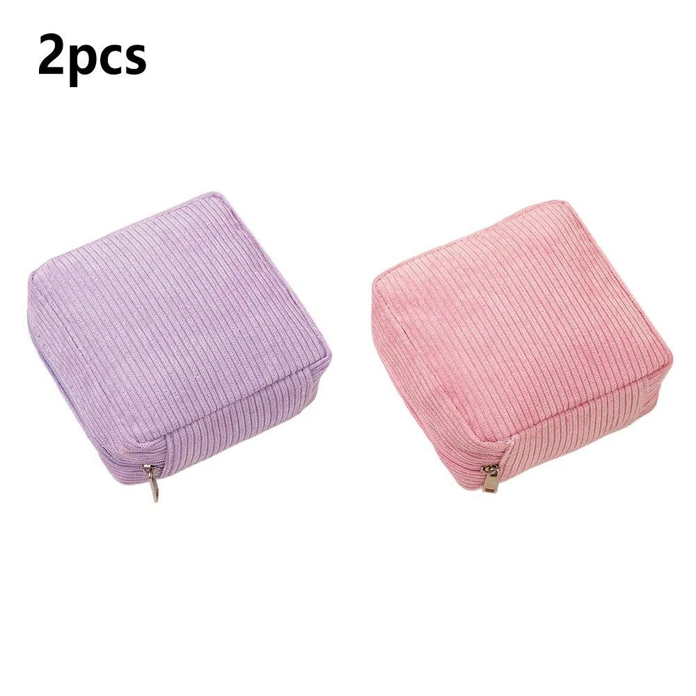 mini trousse de toilette, trousse d'urgence, trousse à cosmétiques esthétique, petite trousse de maquillage, trousse à serviettes hygiéniques en velours côtelé pour femmes