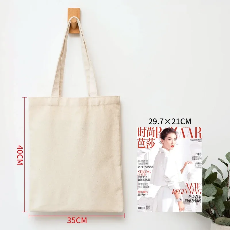 vente en gros de sacs d'épicerie en coton réutilisables personnalisés, 50 pièces/lot, logo imprimé, sac fourre-tout en toile haute capacité