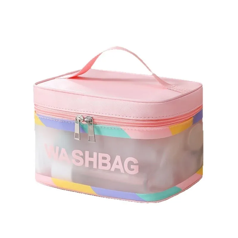 trousse de maquillage mate, grande capacité, imperméable, sac de rangement pour cosmétiques, trousse de maquillage portable à main