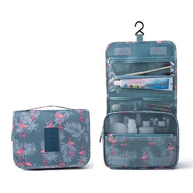 nouveau sac de rangement de maquillage de voyage sac à cosmétiques en nylon pour femmes sacs de maquillage de voyage suspendus kits d'organisation de toilette de lavage sacs de rangement