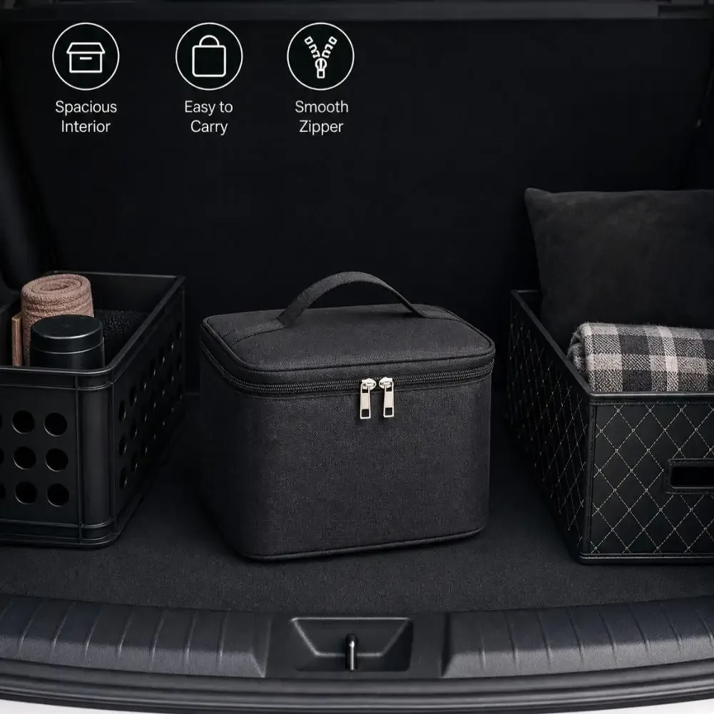 trousse de toilette double couche grande capacité pour voyage, pochette de lavage imperméable en tissu oxford, sac de rangement cosmétique portable
