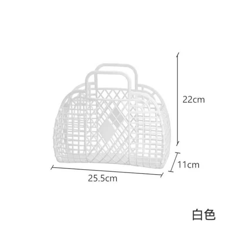 panier de douche amovible en plastique, sac de rangement creux pour salle de bain, panier de rangement pour la maison, sac de plage d'été