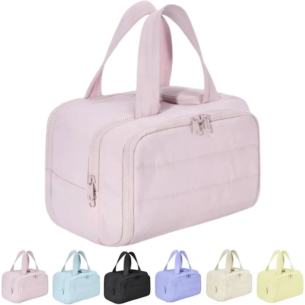 grande trousse de toilette femme grande capacité, sac de voyage imperméable pour cosmétiques, maquillage et articles de toilette, organisateur de douche avec compartiments