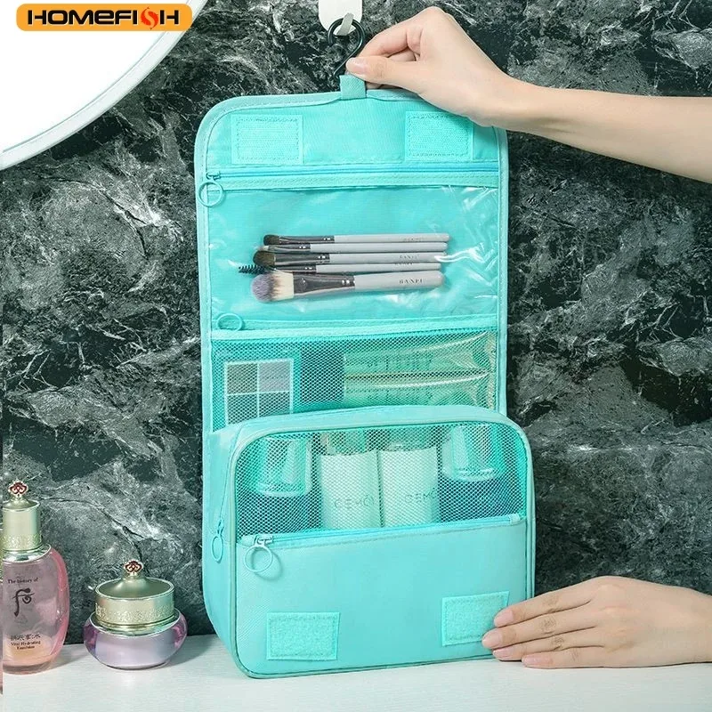 sac de toilette multi-usages homefish, sac de rangement portable pour cosmétiques, sac à main pour les voyages