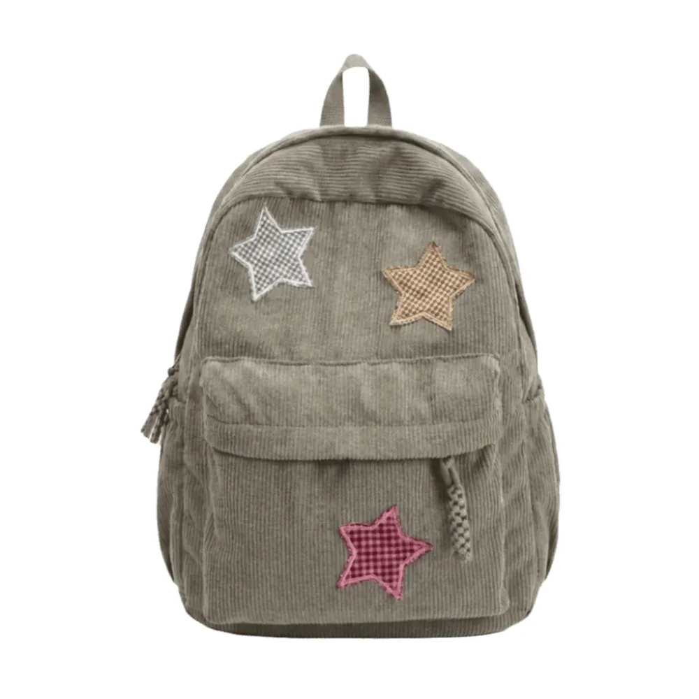 sac à dos portable en velours côtelé, tissu doux, grande capacité, sac à dos scolaire multi-poches, sac de voyage à fermeture éclair, pour l'extérieur