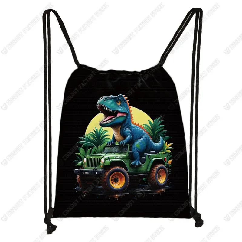 sac à dos de sport de dessin animé pour adolescent, sac à livres de jour, porte-chaussures, dinosaure, camion, impression d'ingénierie, proximité, wstring, voyage