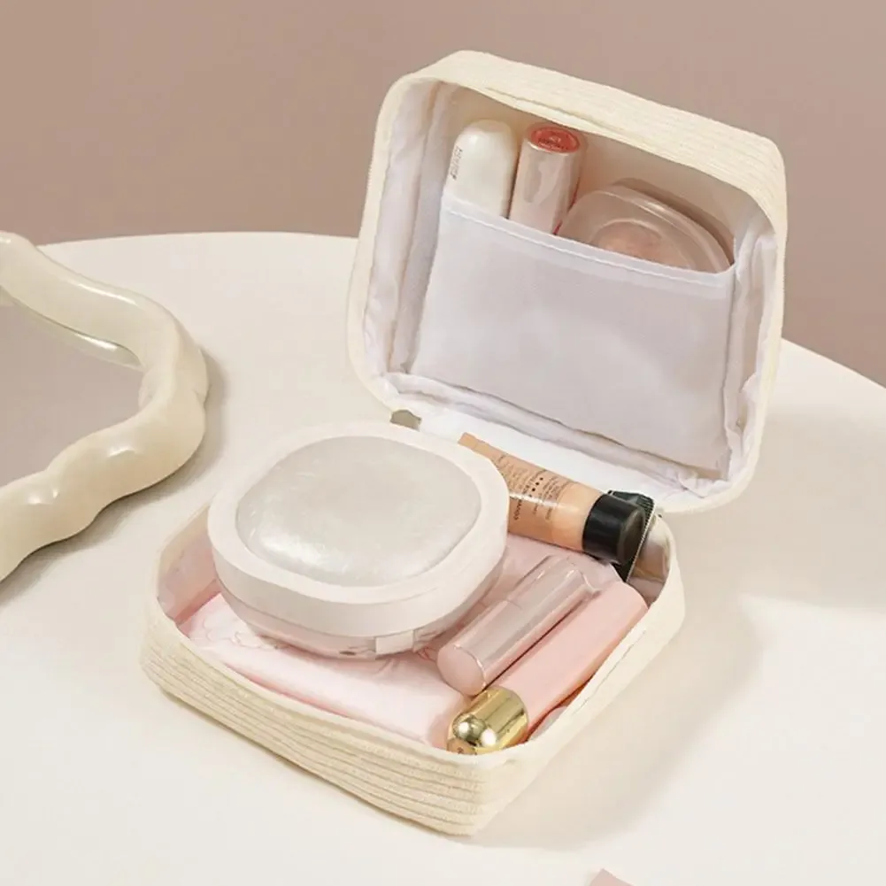 sac de rangement pour serviettes hygiéniques en velours côtelé, pochette portable pour tampons, petite trousse de maquillage pour femmes