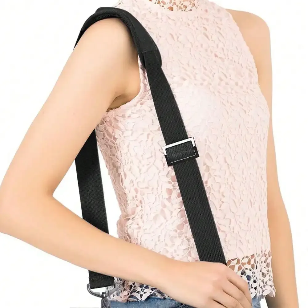 bandoulière minimaliste en nylon pour sac à bandoulière, sangle d'épaule élargie réduisant la pression, bandoulière de couleur unie à la mode