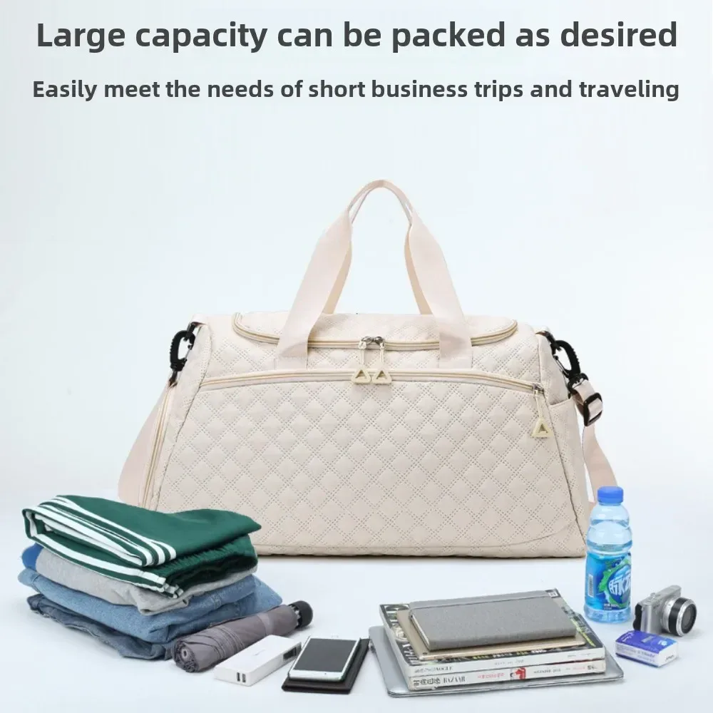nouveau sac polochon de voyage oxford pour hommes femmes fourre-tout de sport étanche épaule week-end sacs de nuit sacs fourre-tout de grande capacité