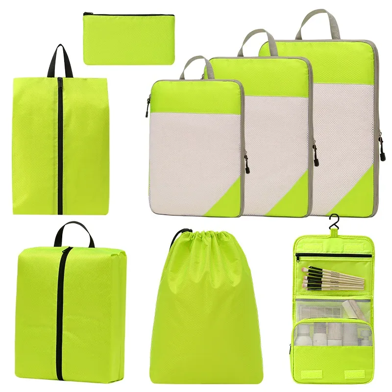 sac de rangement de voyage pour placard, bagages de voyage pour vêtements, chaussures, articles de toilette, cosmétiques, cubes d'emballage anti-poussière, sac de compression