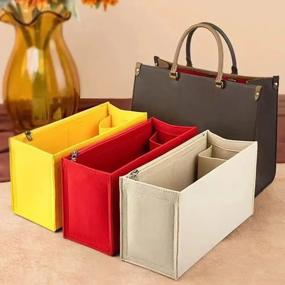 sac fourre-tout interne en feutre pour lv onthego, support de sac en feutre de haute qualité, organisateur de sac à main en poudre, doublure d'insertion