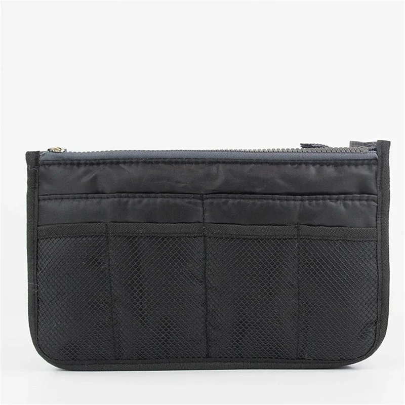 sac de rangement multifonctionnel à double fermeture éclair, grande capacité, pour le rangement de maquillage et articles de toilette, grand sac de classification.