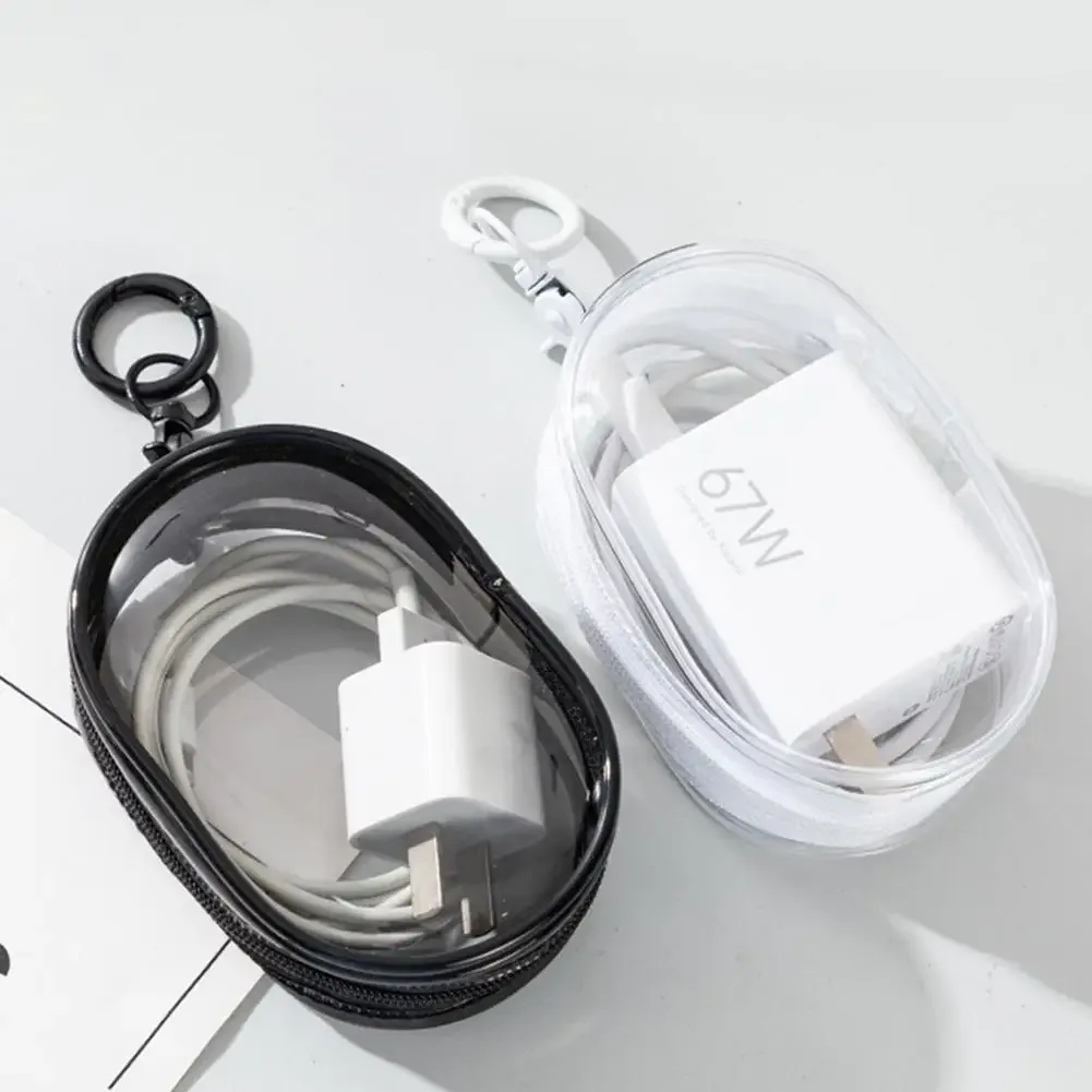 sac de rangement portable mini transparent avec fermeture éclair, boîte organisatrice de voyage pour clés, écouteurs, chargeurs, sac cadeau, sacs organisateurs transparents