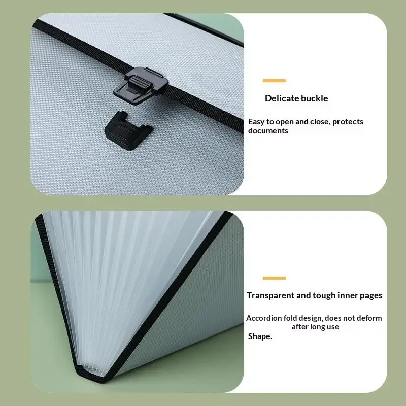 organisateur de documents longs à motif diamant, sac accordéon portable extensible, classeur de bureau professionnel multicouche, pack combiné
