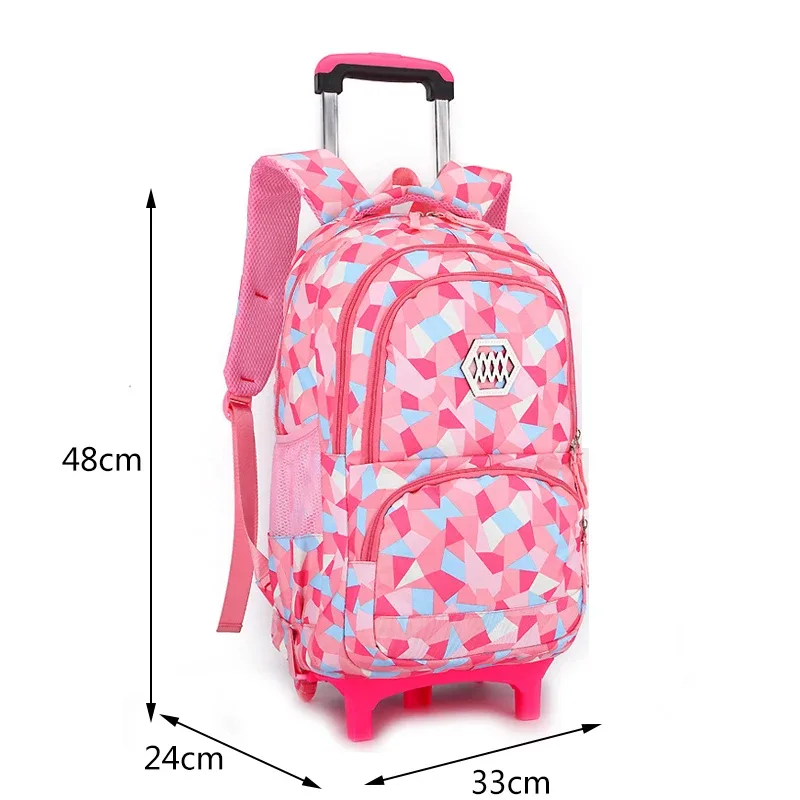sacs à dos d'école à roulettes pour enfants, sacs à roulettes, sac d'école étanche pour adolescentes, sac de voyage à roulettes pour enfants