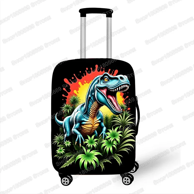 housse de bagage dinosaure jurassique imprimée en 3d, t-rex, velociraptor, spinosaurus, accessoires de voyage, housses de protection anti-poussière pour valise
