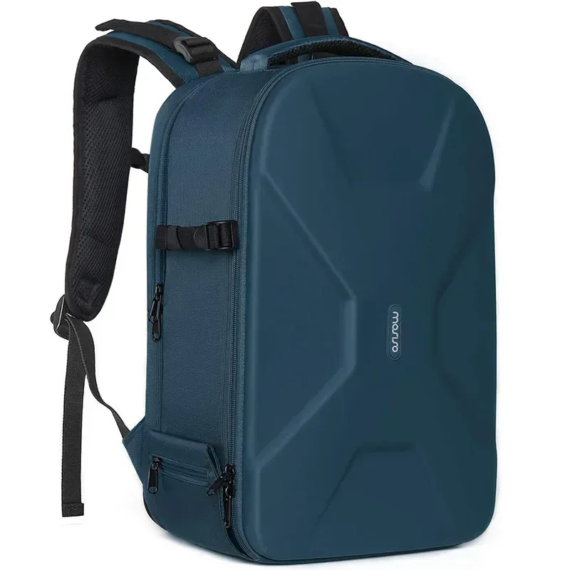 sac à dos pour appareil photo de photographie dslr, coque rigide étanche de 15 à 16 pouces avec support pour trépied et compartiment pour ordinateur portable canon/nikon/sony