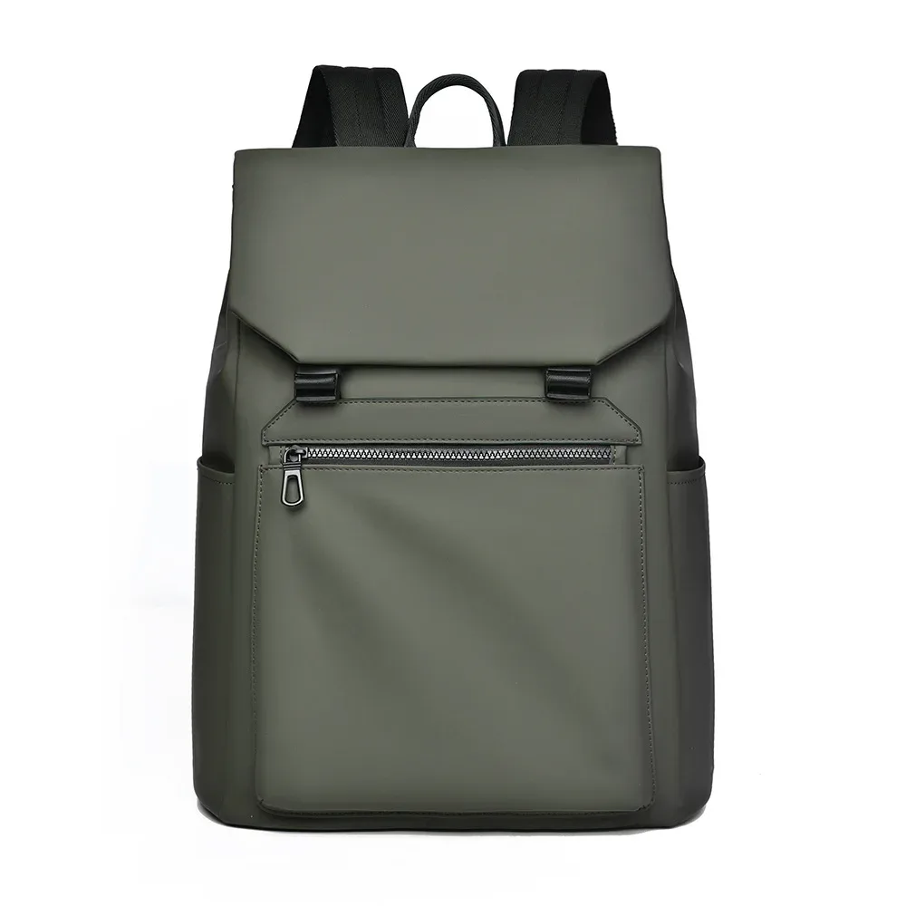 sac dos nylon homme noir gris vert 16 pouces multifonction ordinateur portable imperméable bandoulière arquée
