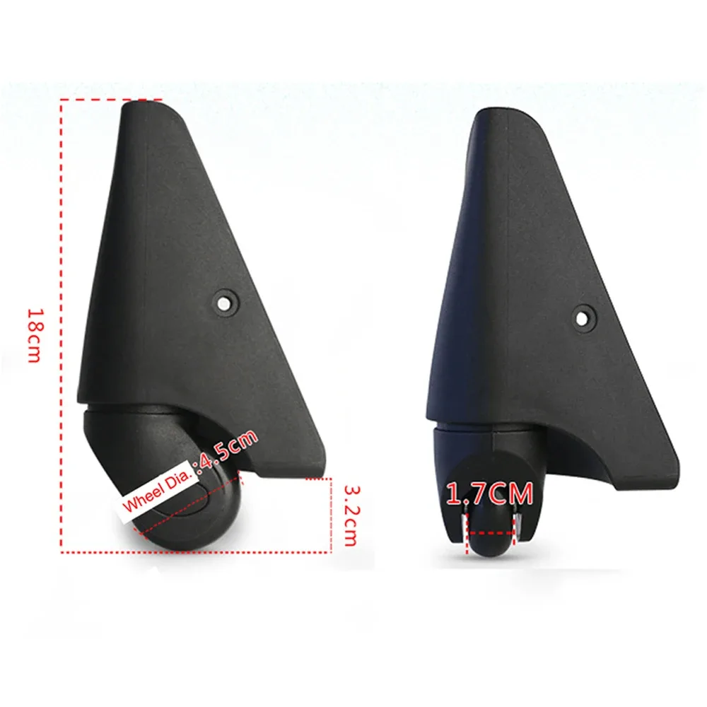 guguluza-roulettes de remplacement universelles, résistantes à 360 °, noir, accessoires de valise st0navy, 2 pièces