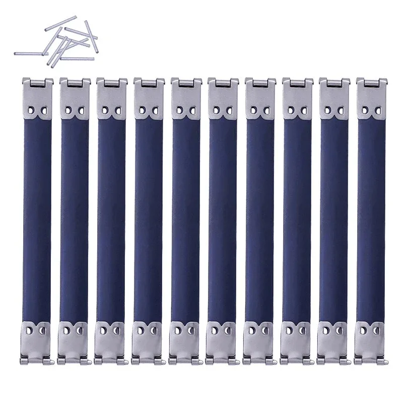 attache métallique bande bleue clips dorés accessoires sac main bricolage fermoir verrouillage rechange voyage couture vintage
