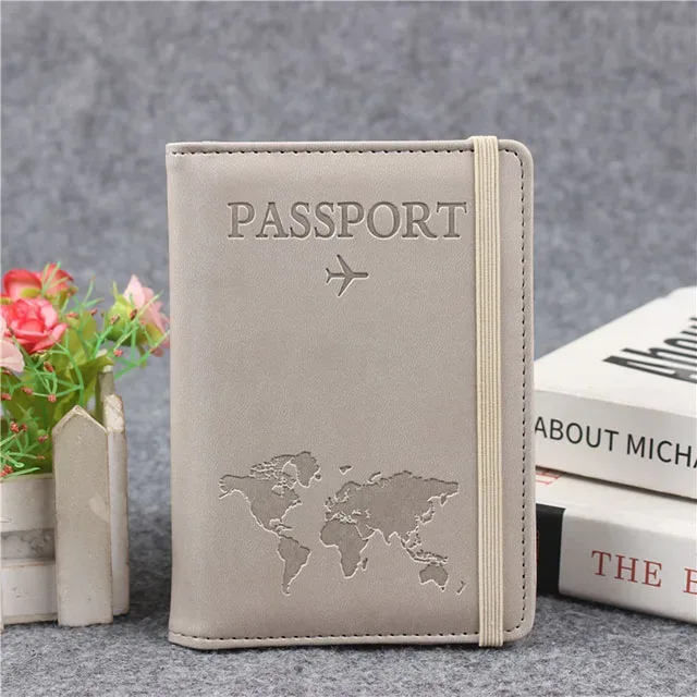 housse de passeport avec bande de fixation, étanche, avec clip intégré, protection rfid, motif léopard, porte-passeport, accessoires de voyage