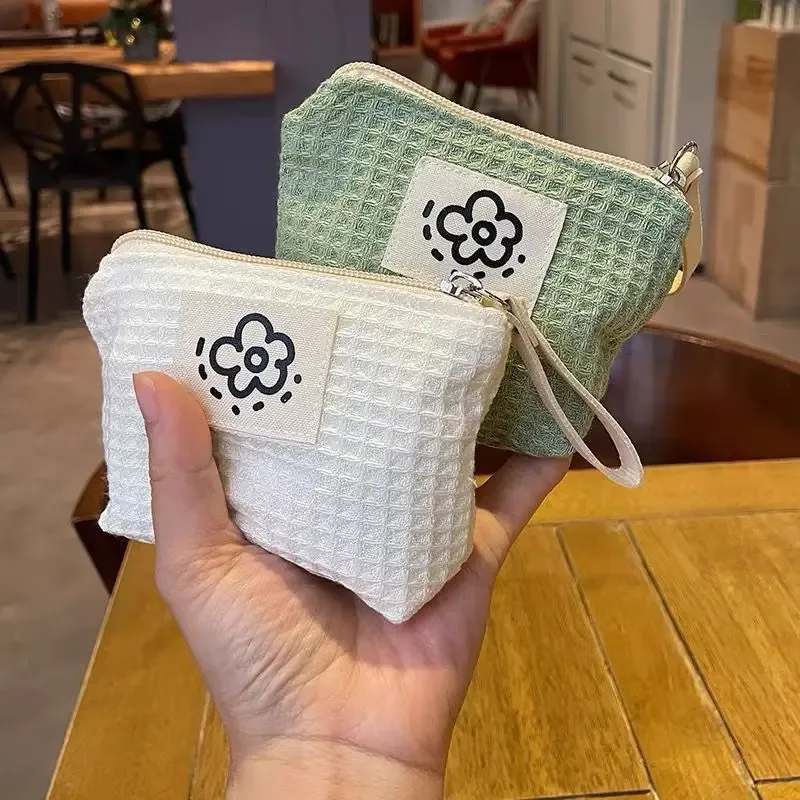 sac de rangement japonais mignon et simple en forme de gaufre, sac à main pour femme